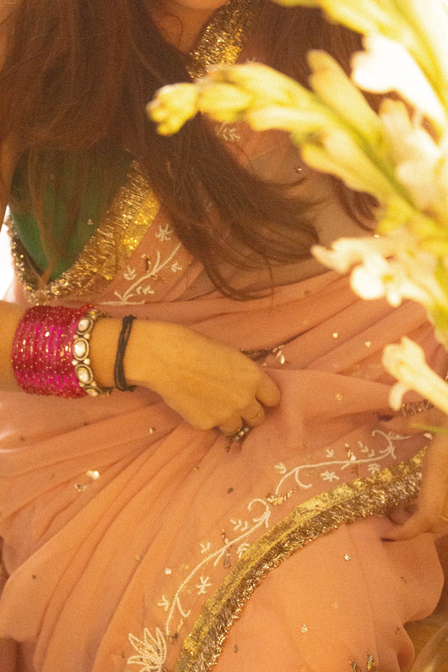 Moti Mukaish Saree